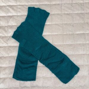 Teal Knit Arm Warmers